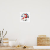 Kerstman met laarzen aan poster (Keuken)