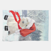 Kerstman met laarzen theedoek (Horizontaal)