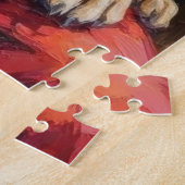 Kerstman met Labrador Kerst Kunst Legpuzzel (Zijkant)