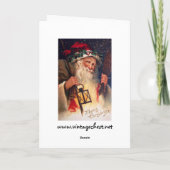 Kerstman met Lantaarn Feestdagen Kaart (Achterkant)