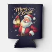 Kerstman met lantaarn Illustratie Blikjeskoeler (Voorkant)