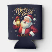 Kerstman met lantaarn Illustratie Blikjeskoeler (Achterkant)