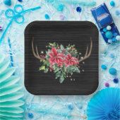 Kerstman met licht papieren bordje (Feest)