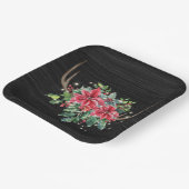 Kerstman met licht papieren bordje (Gebogen)