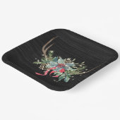 Kerstman met licht papieren bordje (Gebogen)