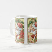 kerstman met lijst koffiemok (Voorkant links)