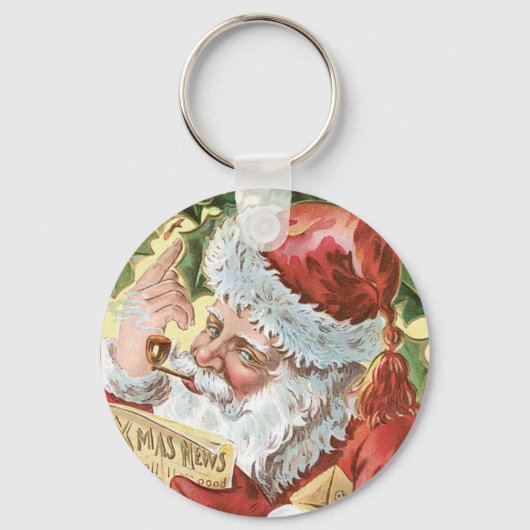 kerstman met lijst sleutelhanger (Voorkant)