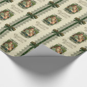  kerstman met linten en kant cadeaupapier (Hoek)