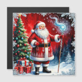 Kerstman met magische staf (Voorkant / Achterkant)
