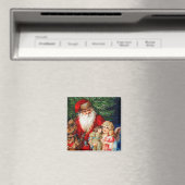 Kerstman met   magneet met kerstangel (Insitu (Vaatwasser))