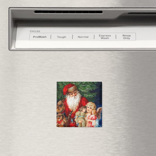 Kerstman met   magneet met kerstangel (Insitu (Vaatwasser))