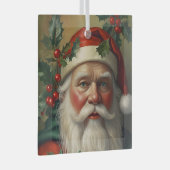 Kerstman met maretak glas ornament (Voorkant Rechts)