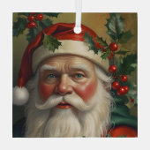 Kerstman met maretak glas ornament (Achterkant)