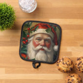 Kerstman met maretak pannenlap (Top down)