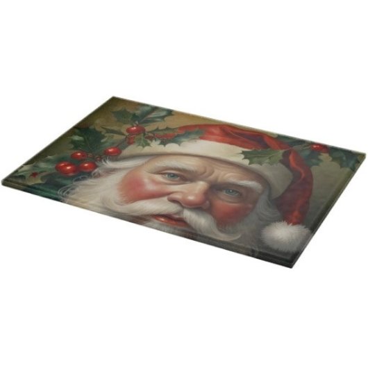 Kerstman met maretak snijplank