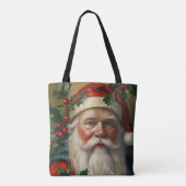Kerstman met maretak tote bag (Achterkant)
