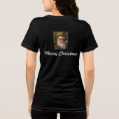 Kerstman met maretak Tri-Blend shirt (Achterkant)