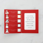 Kerstman met naam | Meisjes rode activiteit Feestdagen Kaart (Binnen)