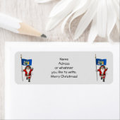 kerstman met ontslag van de Amerikaanse staat New  Etiket (Insitu)