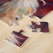 Kerstman met Oud-Engelse Schaapshond Kerst Legpuzzel (Zijkant)