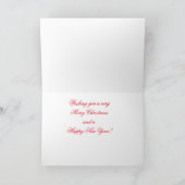 Kerstman met Paarden Western Kerst Kaart (Binnen)