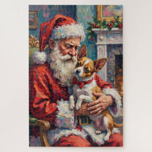 Kerstman met Papillon Kerstkunst Legpuzzel