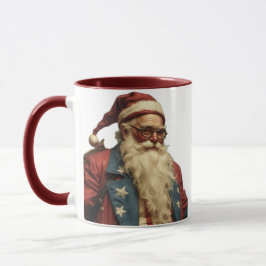 Kerstman met patriottische gevoelens mok