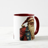 Kerstman met patriottische gevoelens mok (Voorkant rechts)