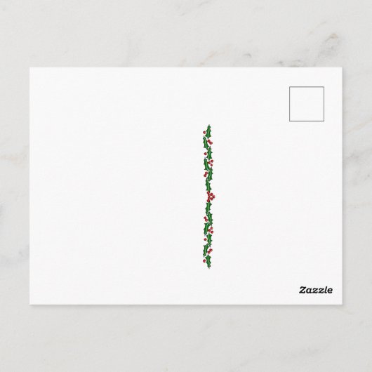 kerstman met patriottische kerstman en slee briefkaart (Achterkant)