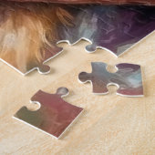 Kerstman met Pekingees Kerst Kunst Legpuzzel (Zijkant)