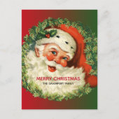 kerstman met pijnlijke kerstmis briefkaart (Voorkant)