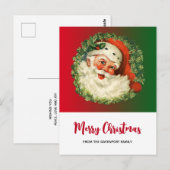  kerstman met pijnlijke kerstmis briefkaart (Voorkant / Achterkant)