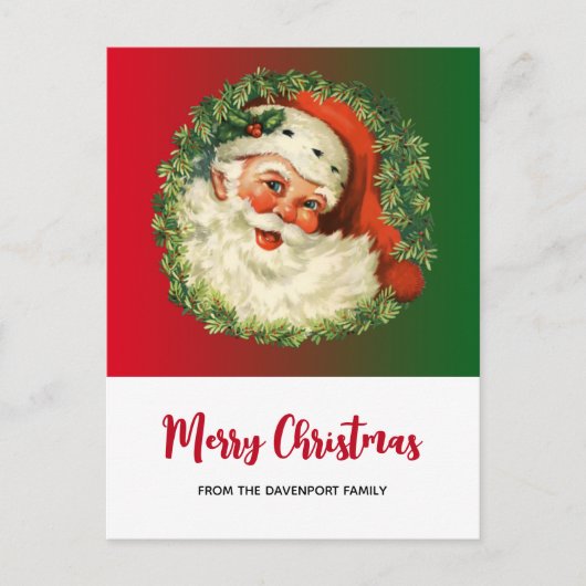  kerstman met pijnlijke kerstmis briefkaart (Voorkant)