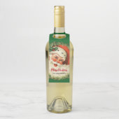 kerstman met pijnlijke kerstmis flessenhanger (Op fles)