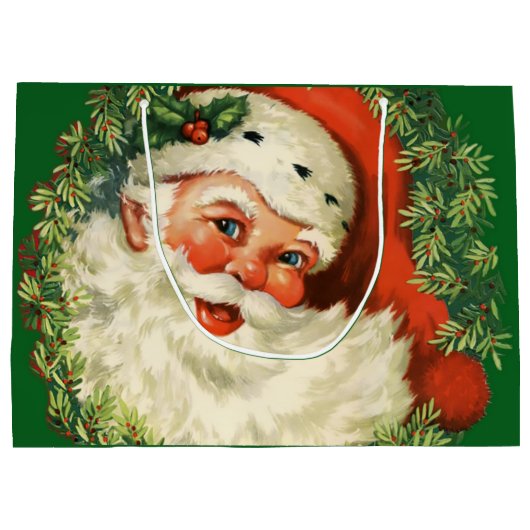  kerstman met pijnlijke kerstmis groot cadeauzakje (Achterkant)