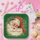 kerstman met pijnlijke kerstmis papieren bordje (Feest)