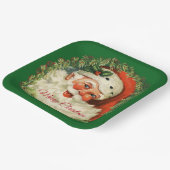 kerstman met pijnlijke kerstmis papieren bordje (Gebogen)