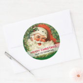  kerstman met pijnlijke kerstmis ronde sticker (Envelop)
