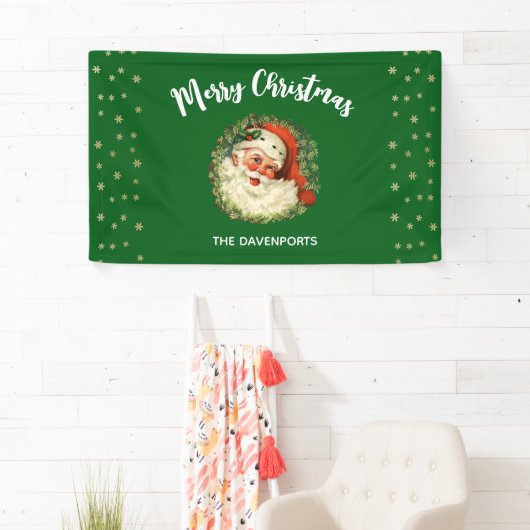  kerstman met pijnlijke kerstmis spandoek (Insitu)