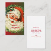  kerstman met pijnlijke kerstmis visitekaartje (Voorkant / Achterkant)