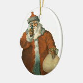 Kerstman met Pistool kerstversiering Keramisch Ornament (Links)