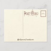  kerstman met poinsettia en gouden kant feestdagenkaart (Achterkant)