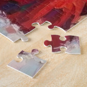 Kerstman met Poodle Kerst Kunst Legpuzzel (Zijkant)