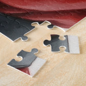 Kerstman met Poodle Kerst Kunst Legpuzzel (Zijkant)