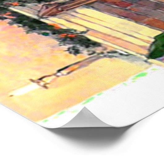  kerstman met poster voor kinderen (Hoek)