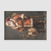 Kerstman met rendier 2 Decoupage papier (Voorkant)