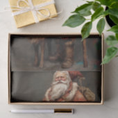 Kerstman met rendier 2 Decoupage papier (Geschenk)