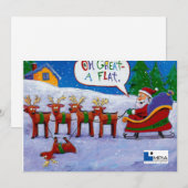 Kerstman met rendier Kaart (Voorkant / Achterkant)