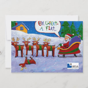 Kerstman met rendier Kaart