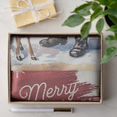  kerstman met rendier kerstrijst tissuepapier (Geschenk)